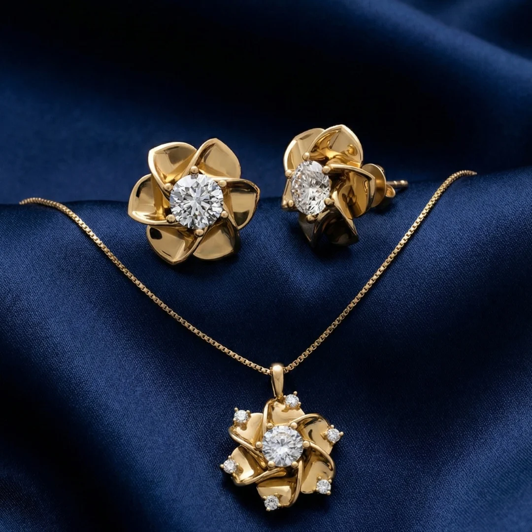 Amara Drop Earrings & Necklace Set