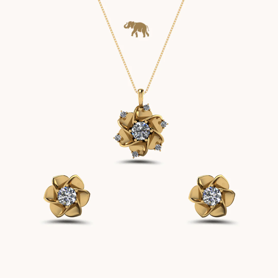Amara Drop Earrings & Necklace Set - Image 2