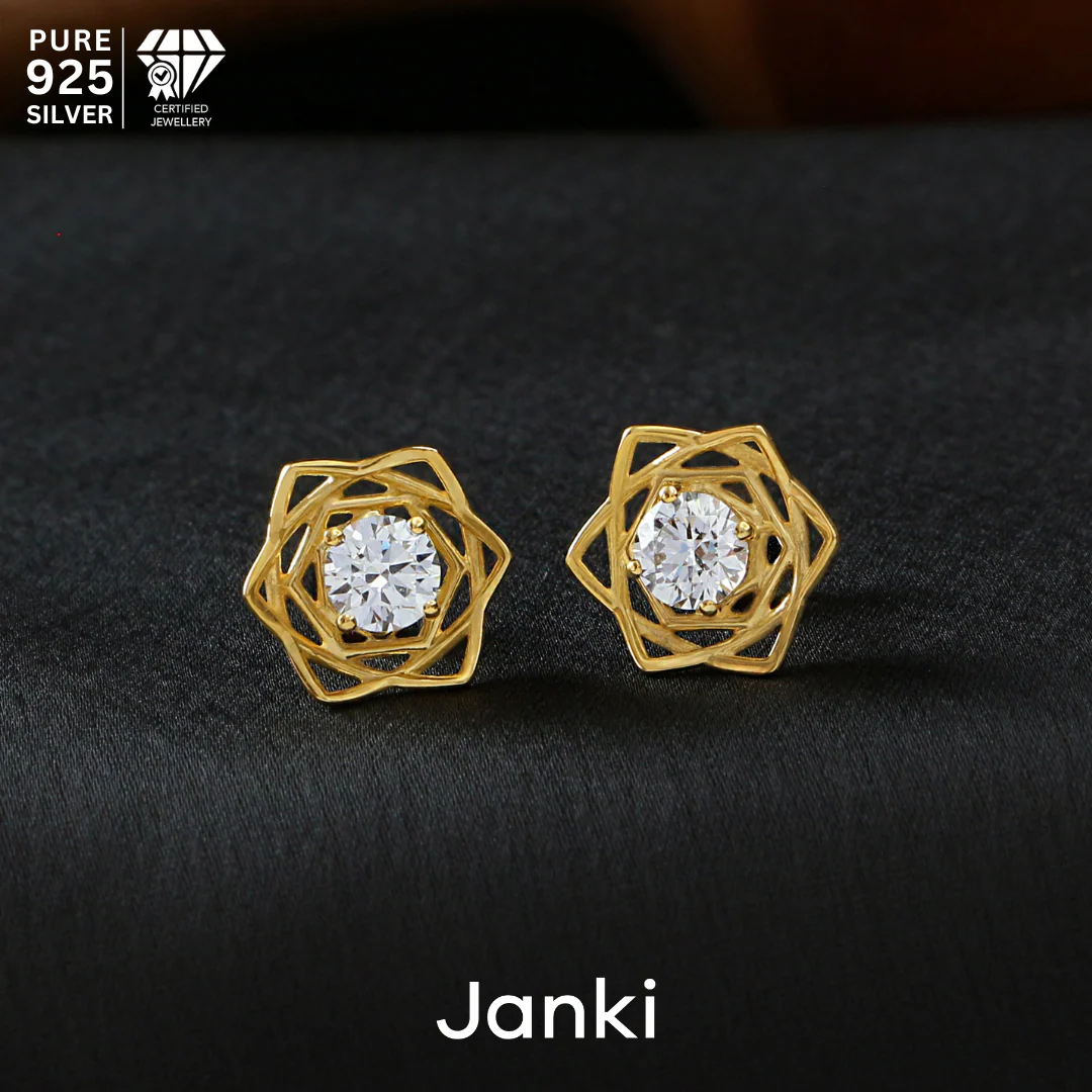 Bharat Solitaire Earrings - Image 3