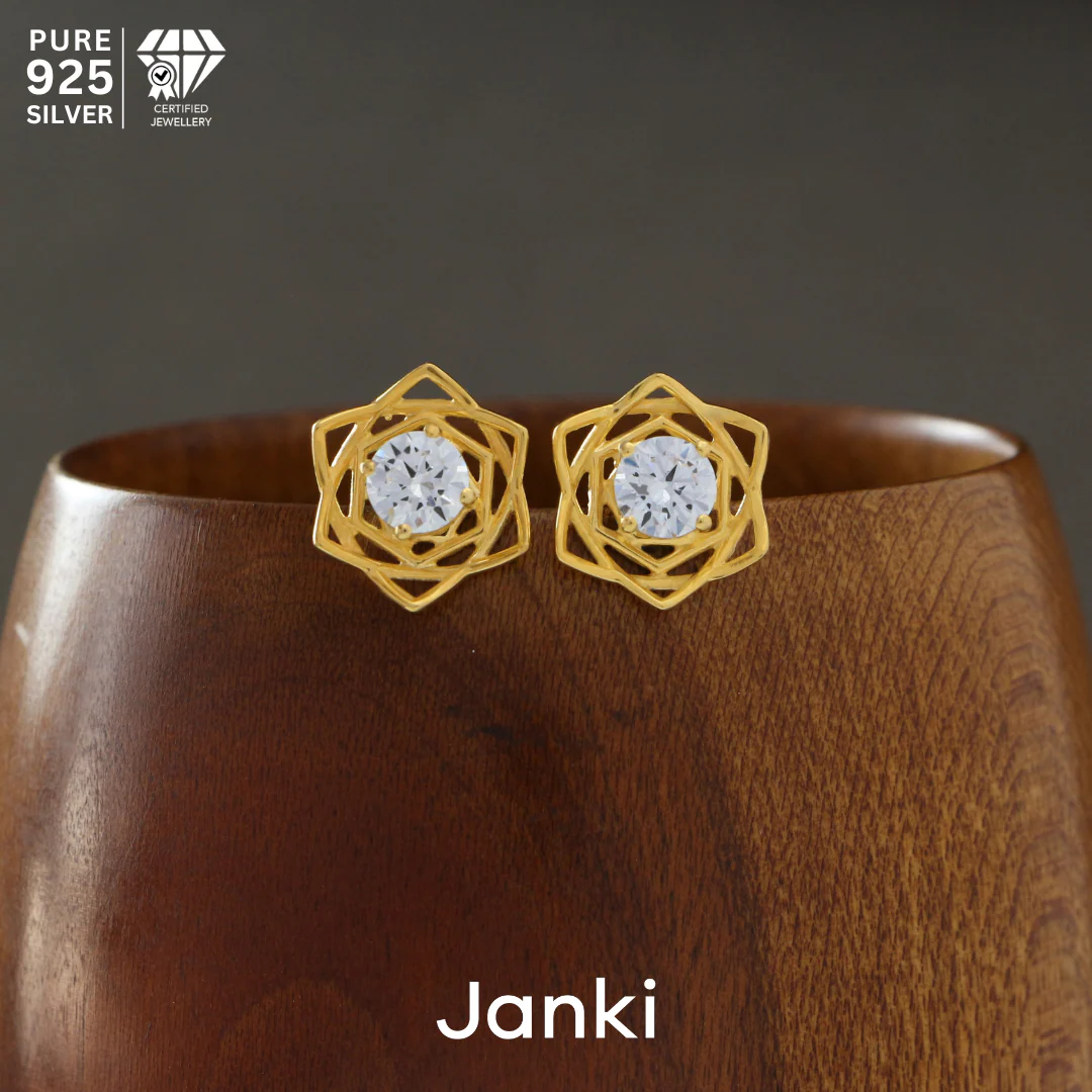 Bharat Solitaire Earrings - Image 4