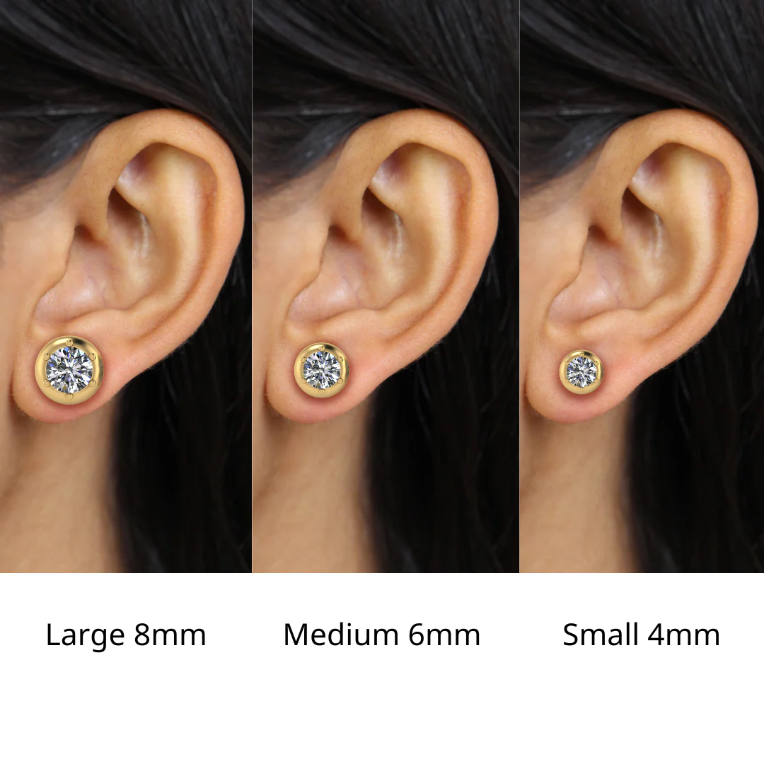 Classic Silver Solitaire Diamond Studds - Image 3
