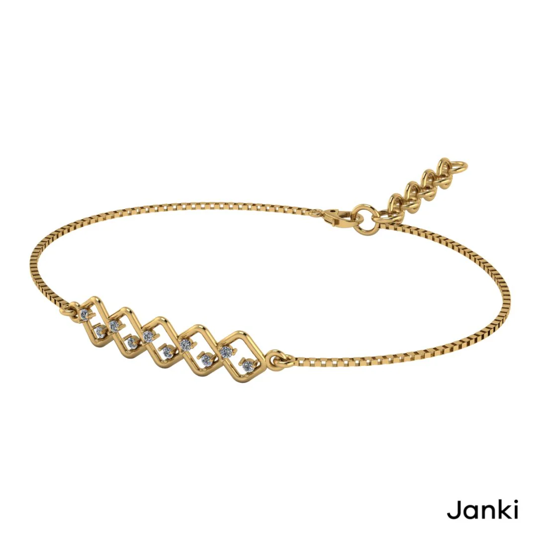 Curve Diamond Zirconia Bracelet - Image 4