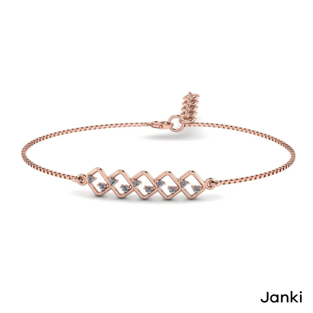 Curve Diamond Zirconia Bracelet - Image 5