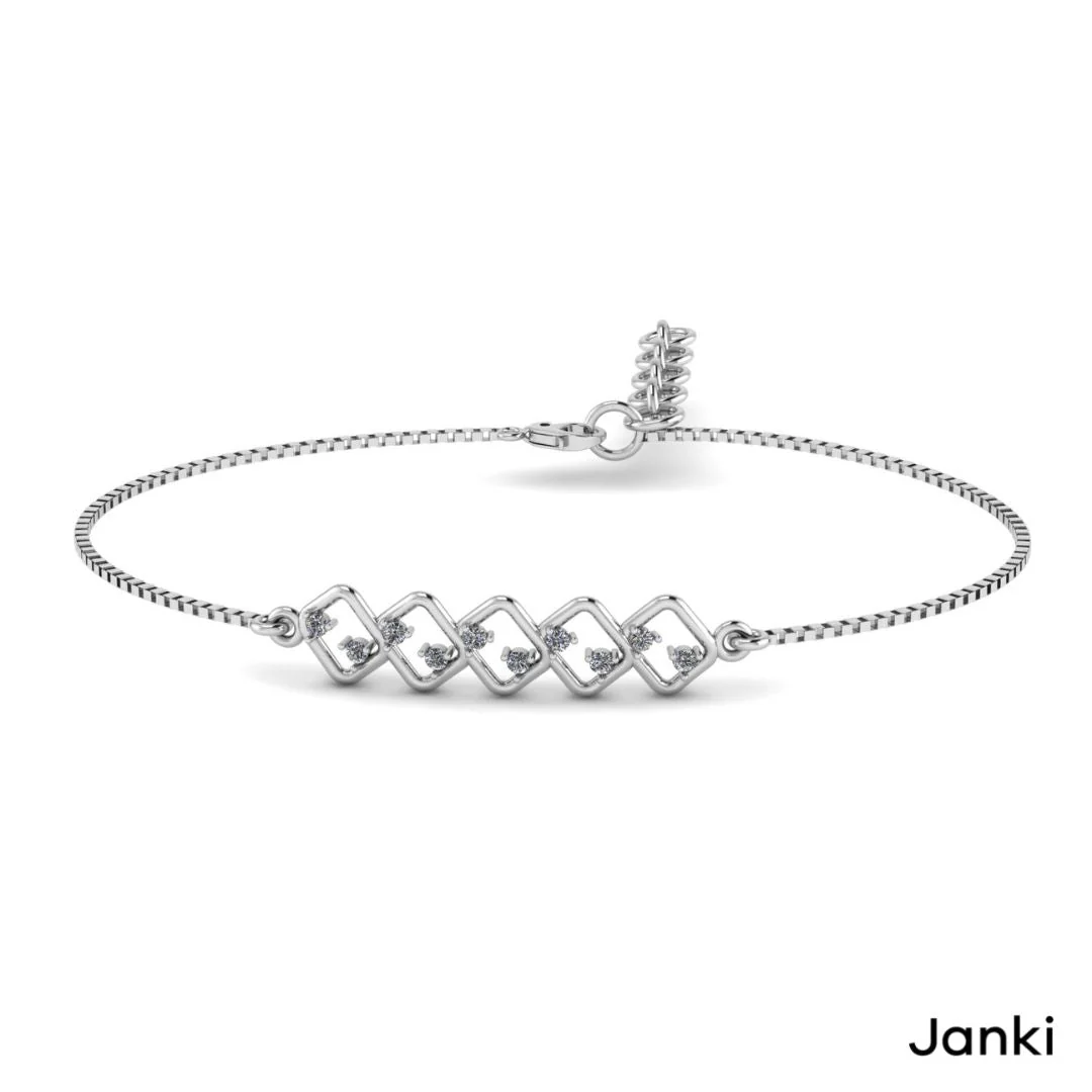 Curve Diamond Zirconia Bracelet - Image 6