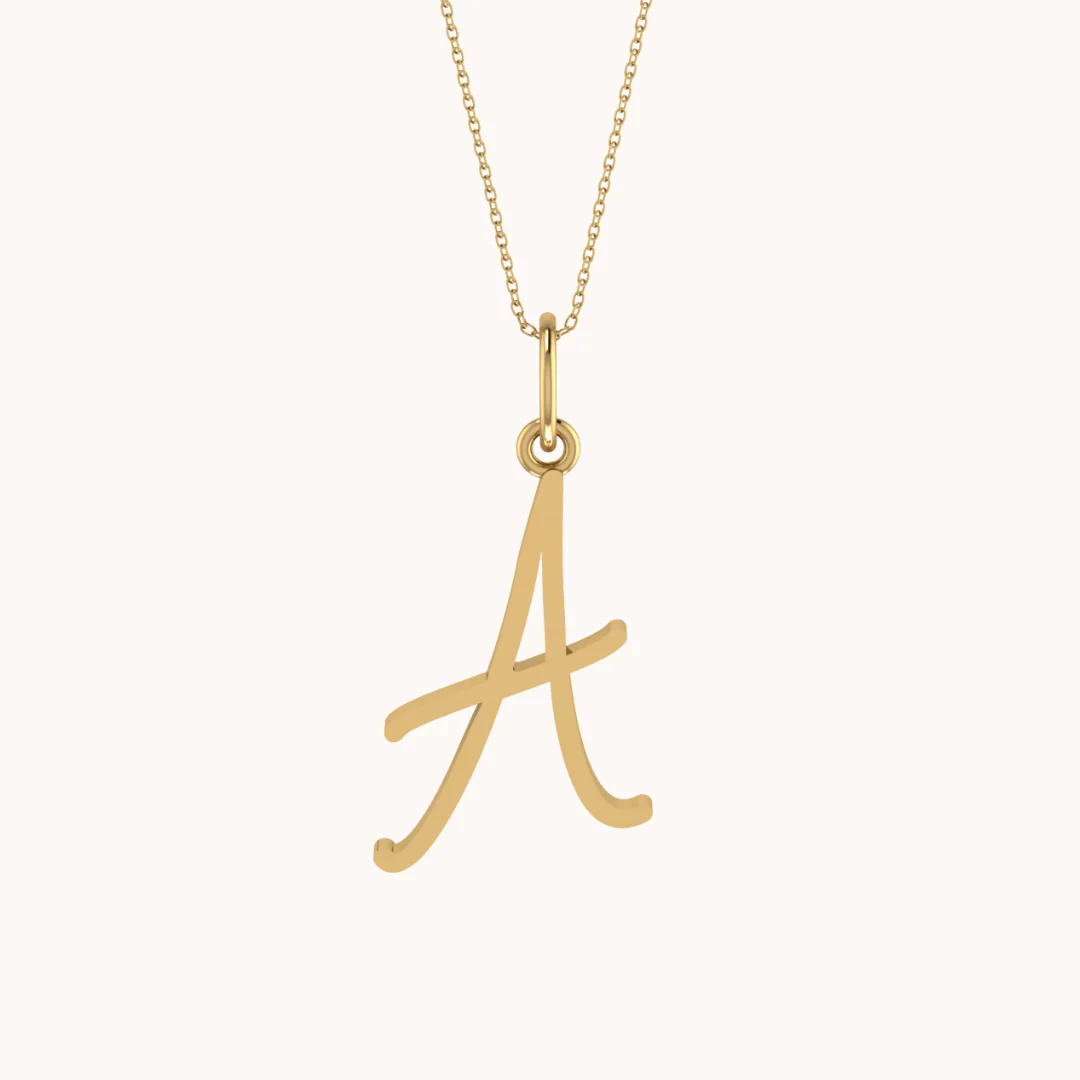 Dew Initial Necklace with chain ( A to Z Available) - Image 3