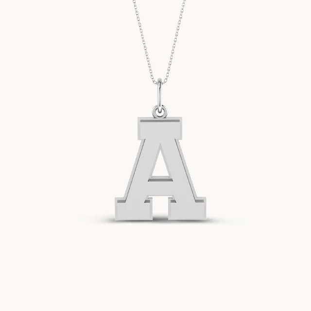 Dribble Initial Necklace with chain ( A to Z Available) - Image 3