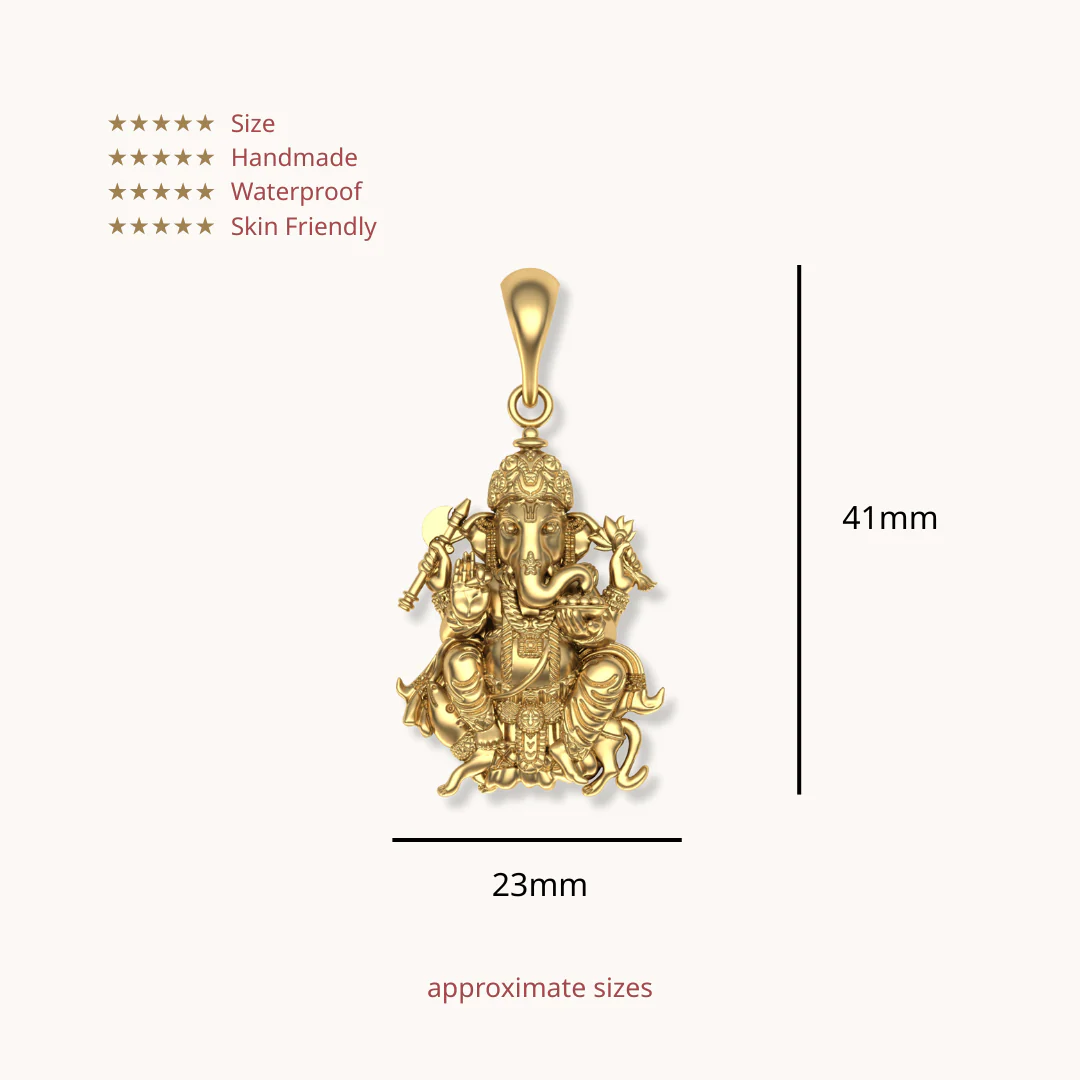 Ganpati & Mushak Pendant - Image 3