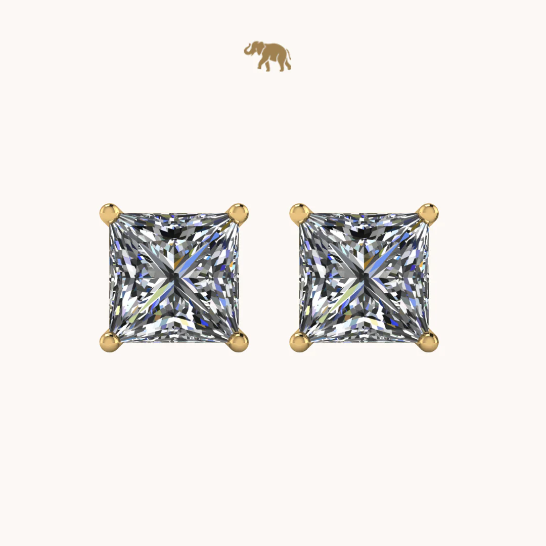 Gold Princess Solitaire Studds by Arushaa
