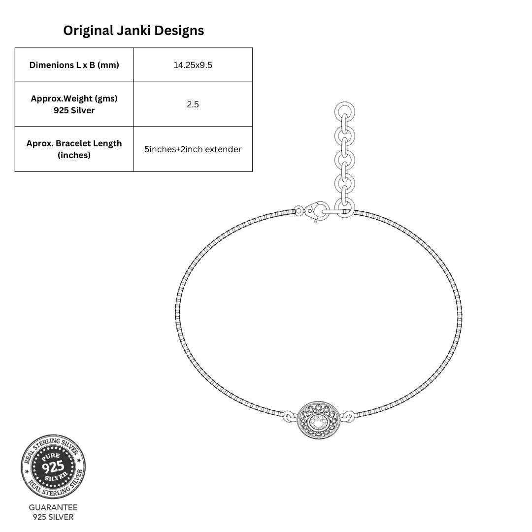 Halo Diamond Zirconia Bracelet - Image 3