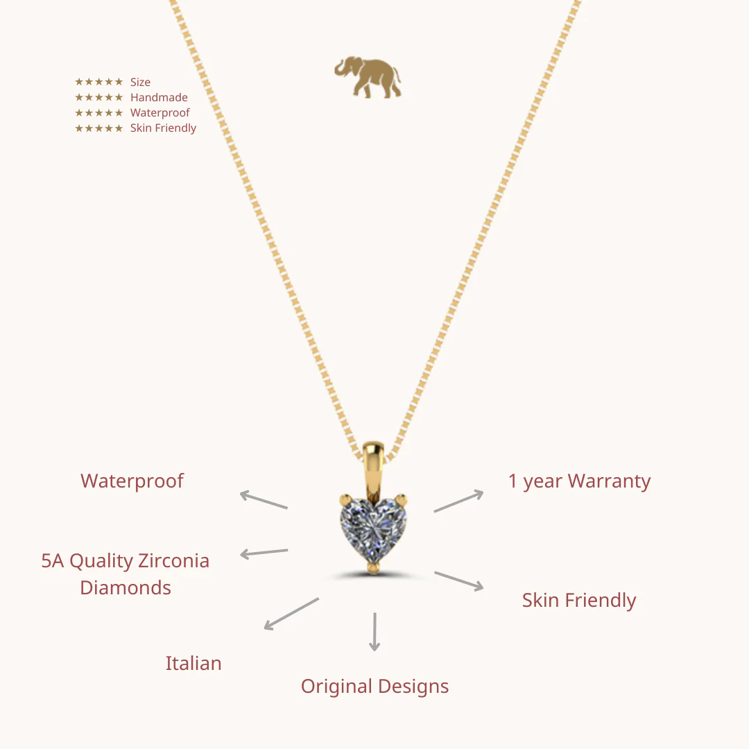 Heart Necklace with chain by Arushaa - Image 4