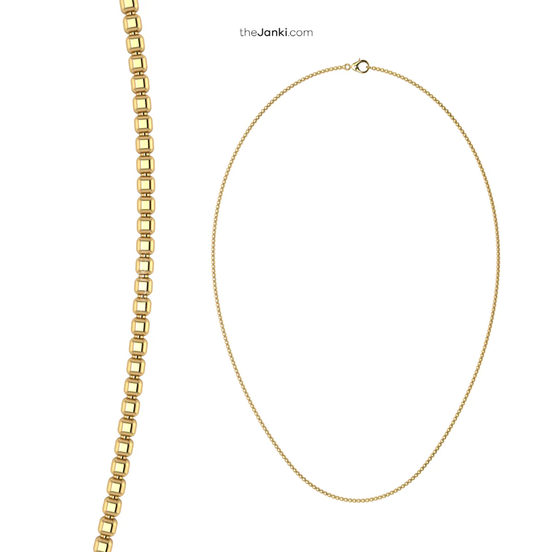 Golden Italian Happy Ball Chain - Image 3