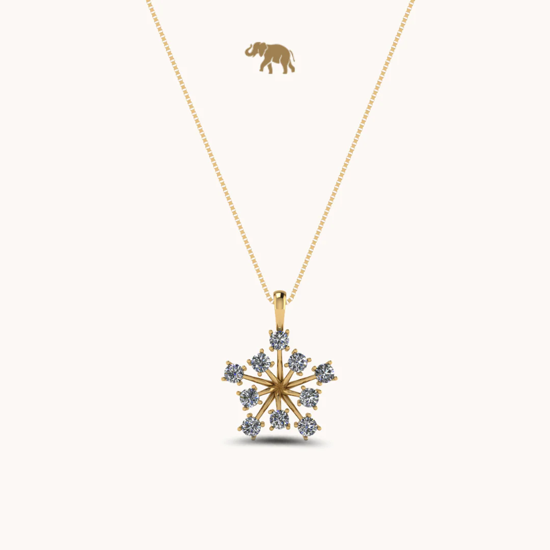 Ivory Glint Necklace with chain - Image 2