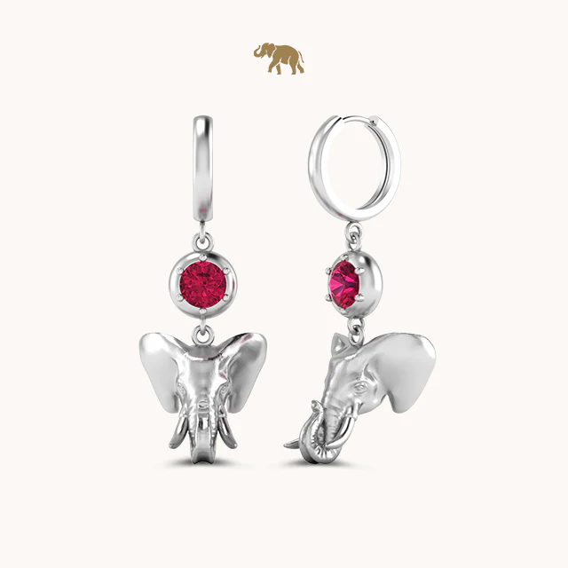 Jambo Happy Ruby Dangling Earrings - Image 2
