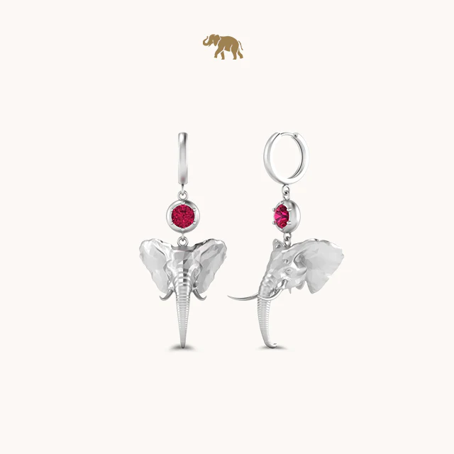 Jambo Ruby Dangling Earrings - Image 2