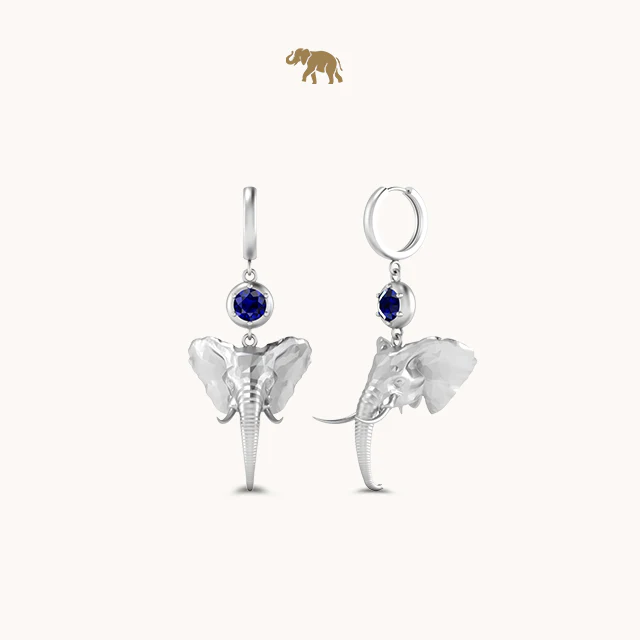 Jambo Sapphire Dangling Earrings - Image 2