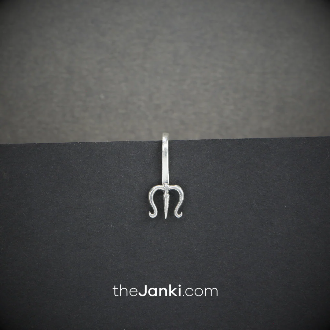 Janki Antique Trishul Nosepin - Image 2