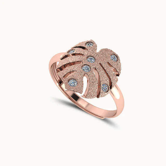 Janki Big Leaf Ring (Adjustable Size) - Image 5