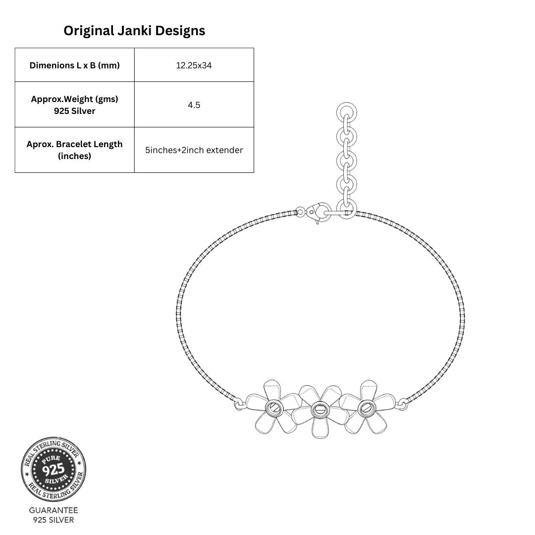 Janki Flower Bracelet - Image 6