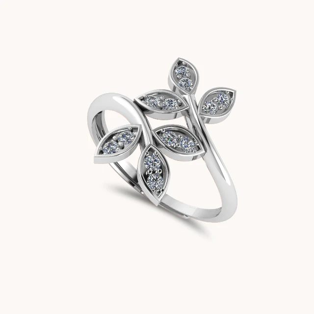 Janki Leaf Ring (Adjustable Size) - Image 3