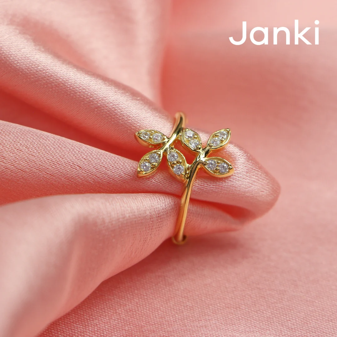 Janki Leaf Ring (Adjustable Size) - Image 5