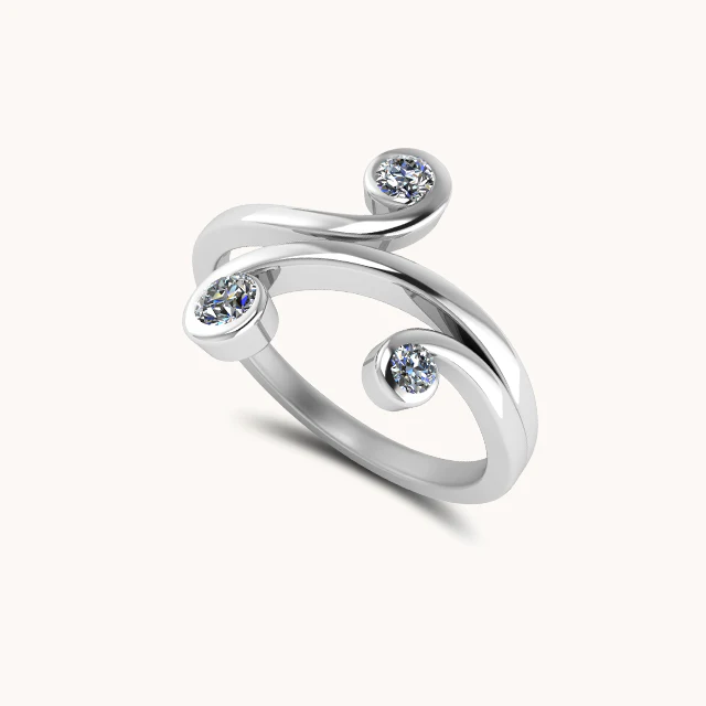 Janki Three Star Ring (Size 7) - Image 3