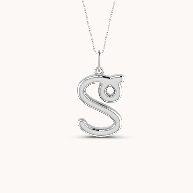 Joy Initial Necklace with chain ( A to Z Available) - Image 3