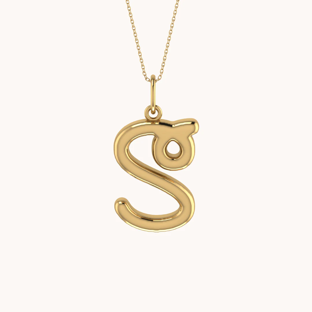 Joy Initial Necklace with chain ( A to Z Available) - Image 3