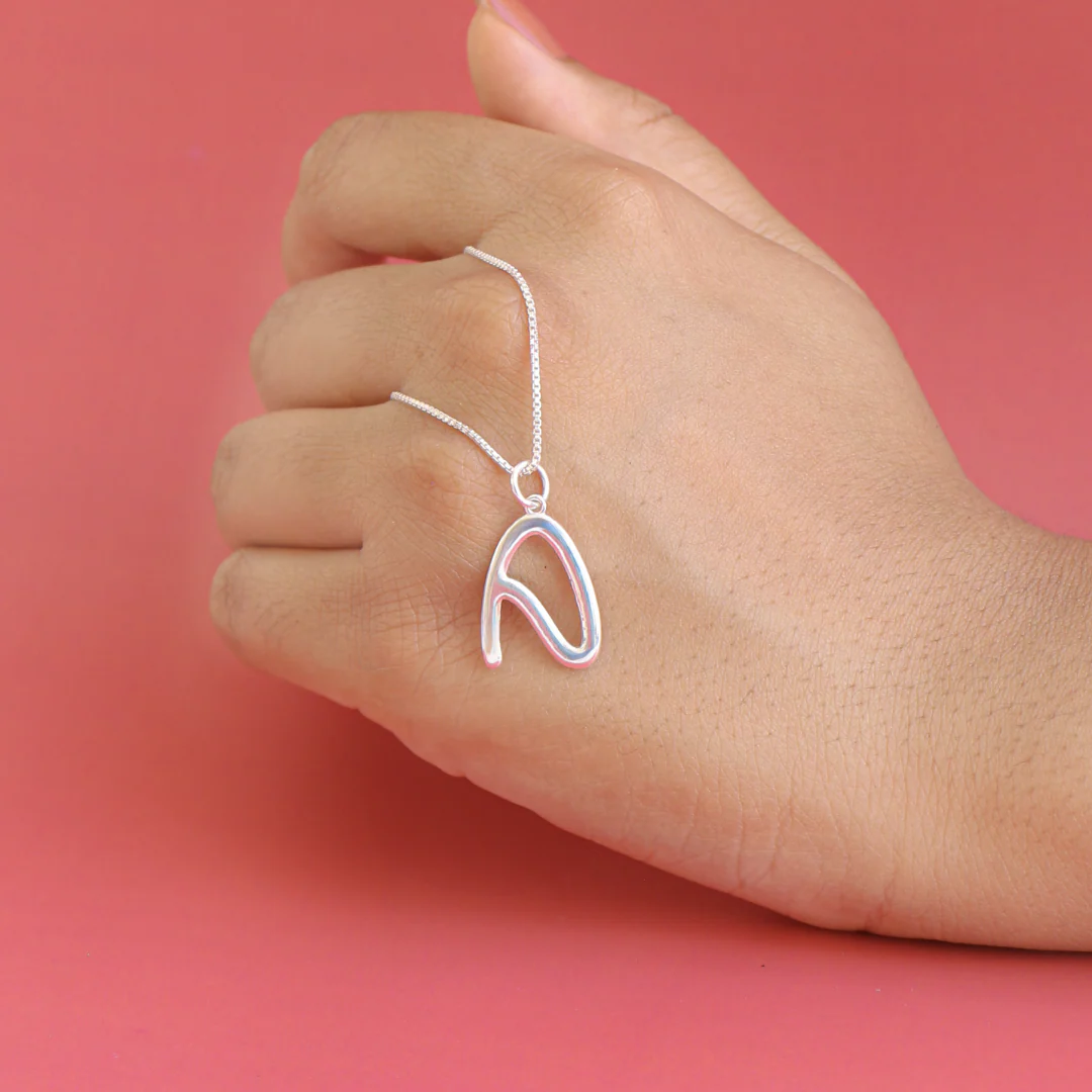 Joy Initial Necklace with chain ( A to Z Available) - Image 7