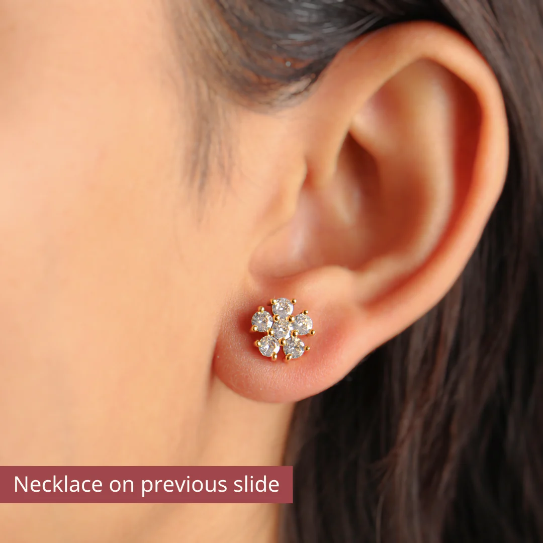 Lucky Petal Earrings & Necklace Set - Image 3