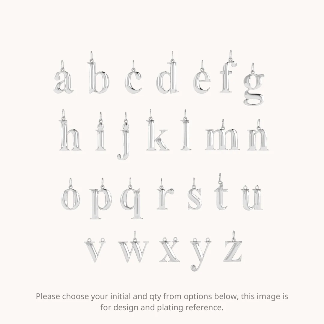 Moonlit Initial Necklace with chain ( A to Z Available) - Image 5