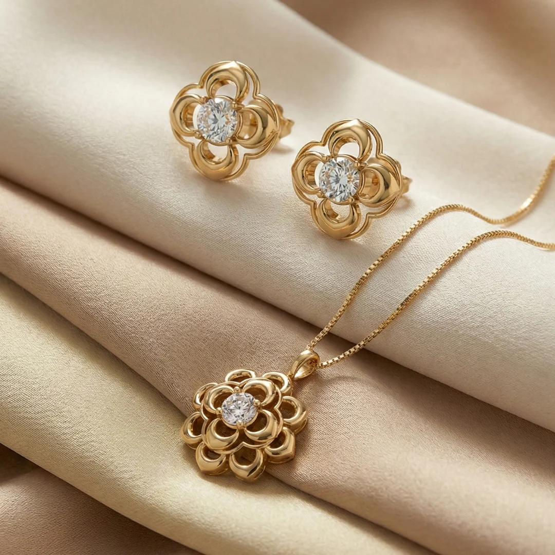 Opal Whisper Earrings & Necklace Set