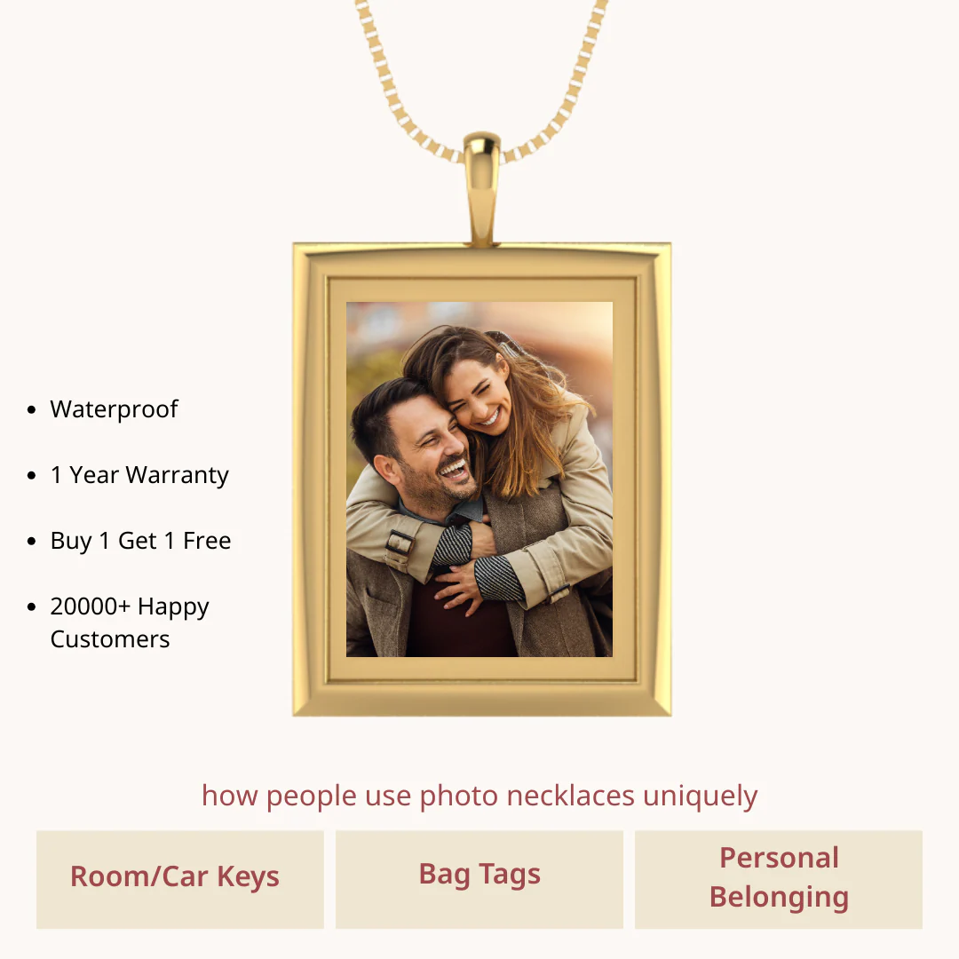 Portraits in Gold Photo Pendant - Image 3