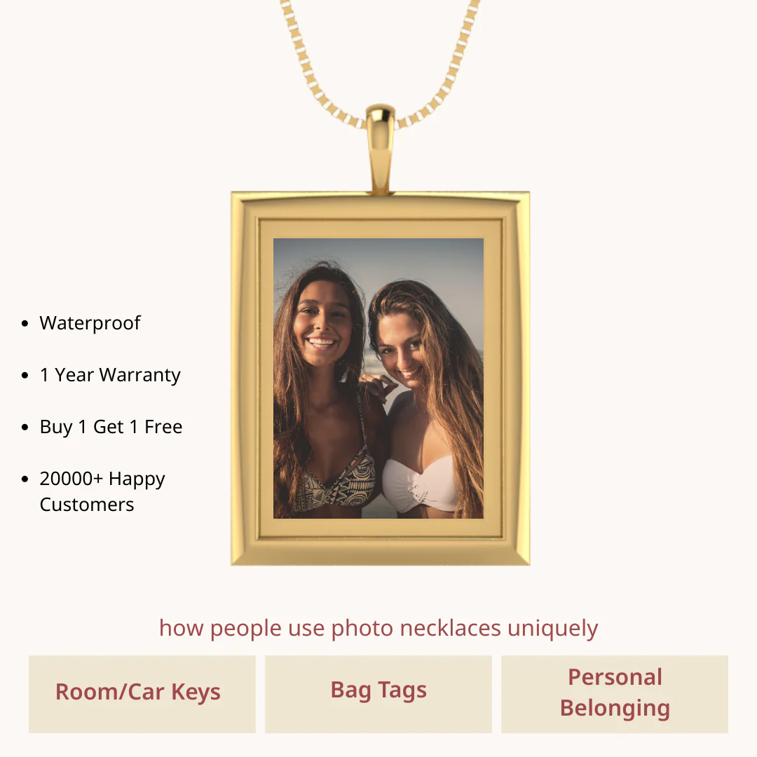 Portraits in Gold Photo Pendant - Image 3
