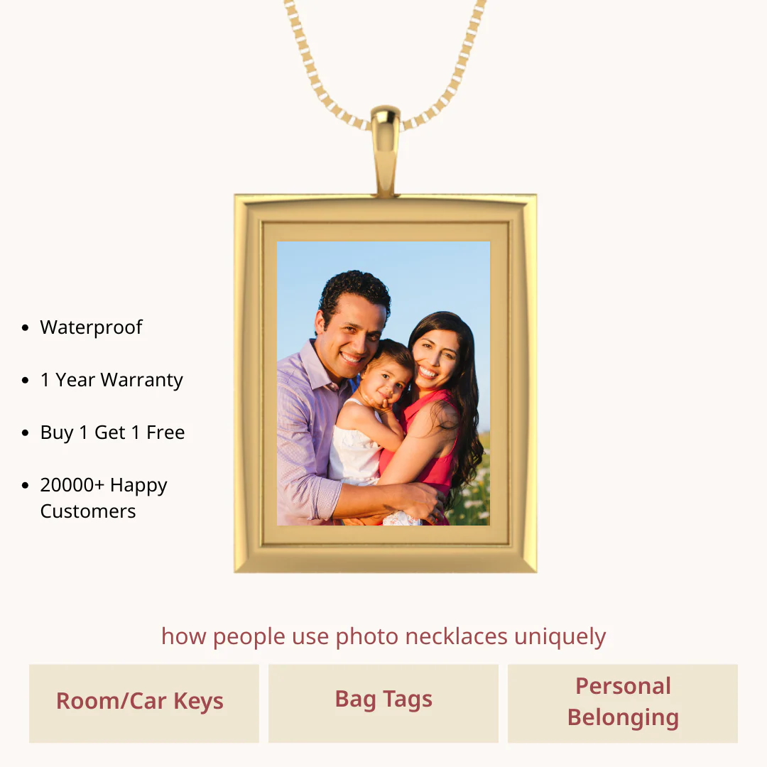 Portraits in Gold Photo Pendant - Image 3