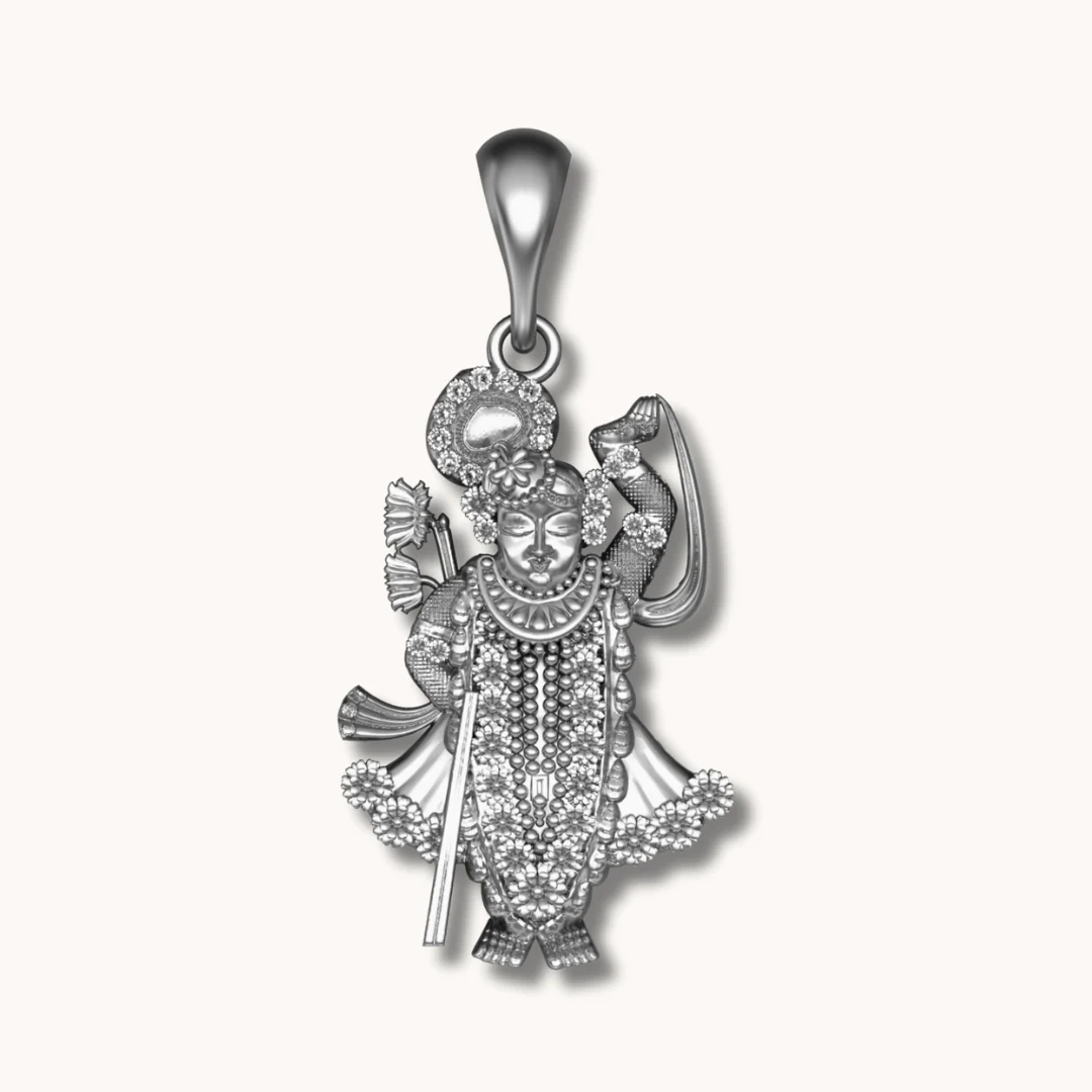 Pure 925 Silver Shri Shreeji Pendant