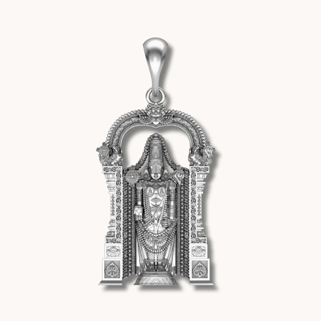 Pure 925 Silver Shri Venkateshwara Tirupati Balaji Pendant
