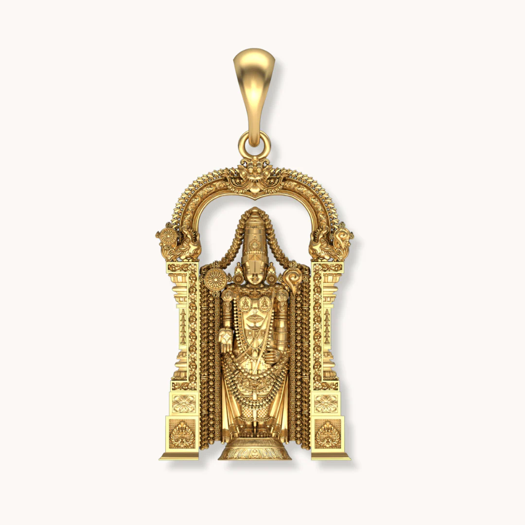 Pure 925 Silver Shri Venkateshwara Tirupati Balaji Pendant - Image 2