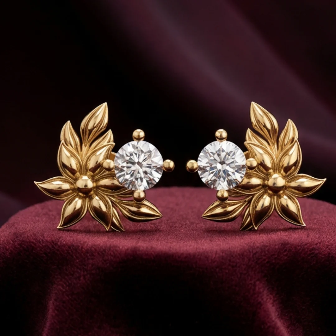 Rosé Halo Earrings