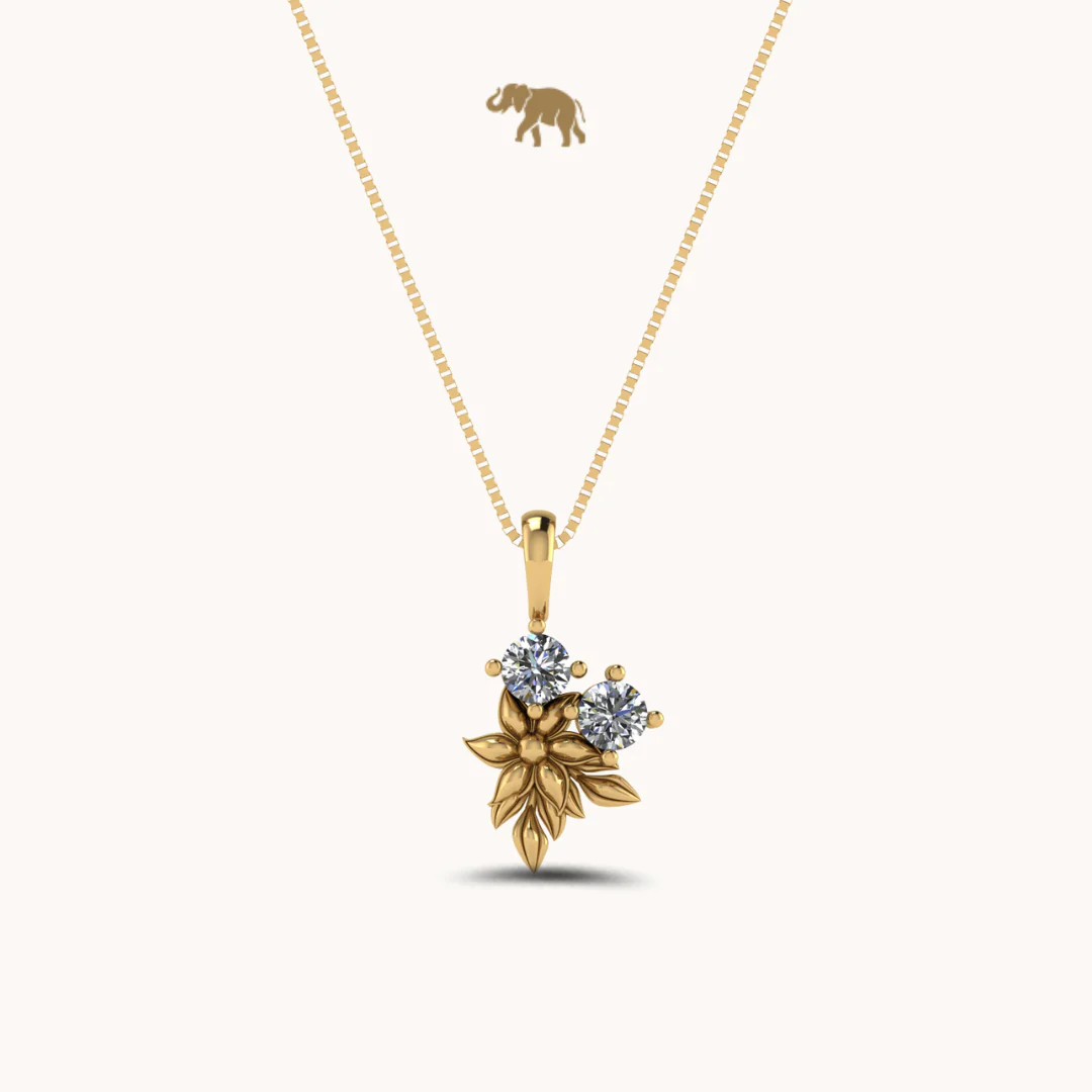 Rose Halo Necklace with chain - Image 2