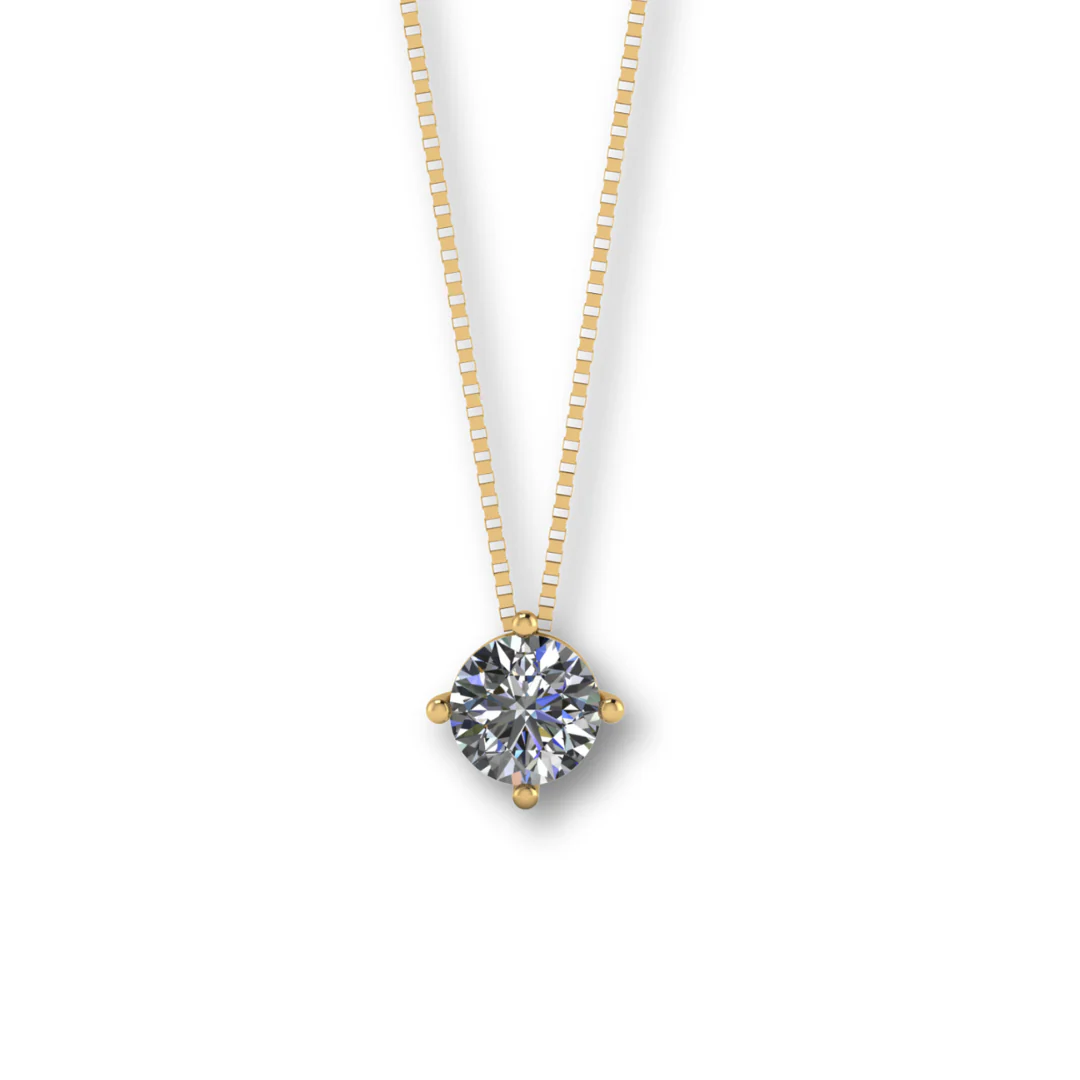 Round Solitaire Necklace - Image 3