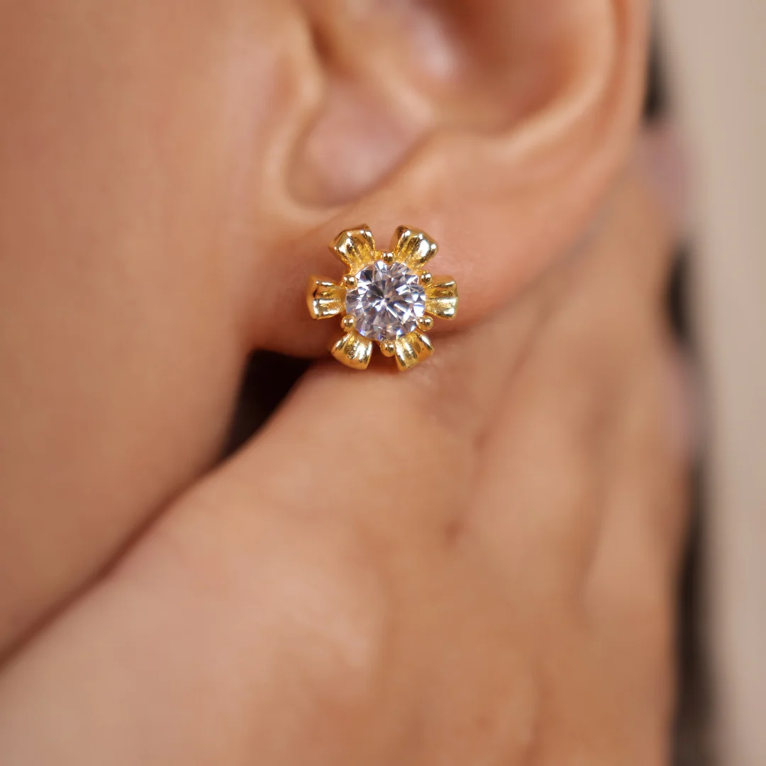Royal Bloom Earrings & Necklace Set - Image 3