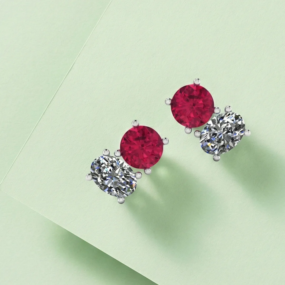 Ruby Toi Moi Oval Earrings