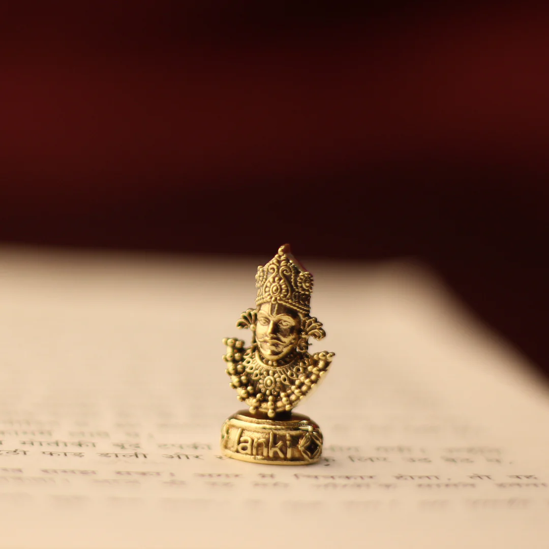 Shri Khatushyamji Mukharbind Idol/Murti in Pure Brass - Image 2