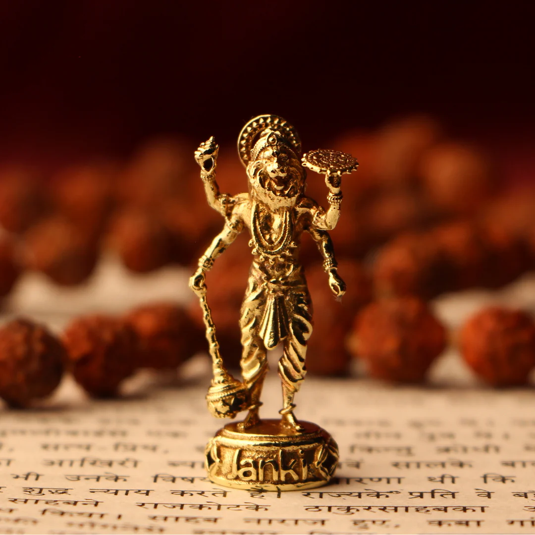 Shri Narsimha Idol/Murti in Pure Brass