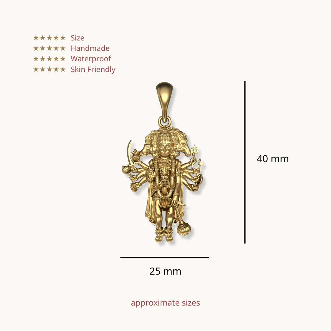 Shri Panchmukhi Hanuman Pendant - Image 4