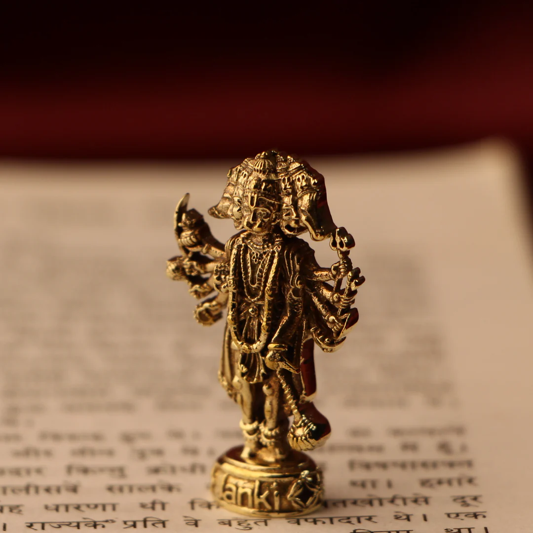 Shri Panchmukhi Hanumanji Idol/Murti in Pure Brass - Image 2