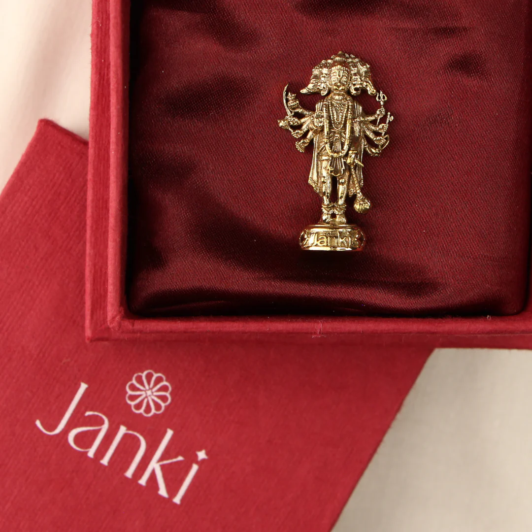 Shri Panchmukhi Hanumanji Idol/Murti in Pure Brass - Image 3