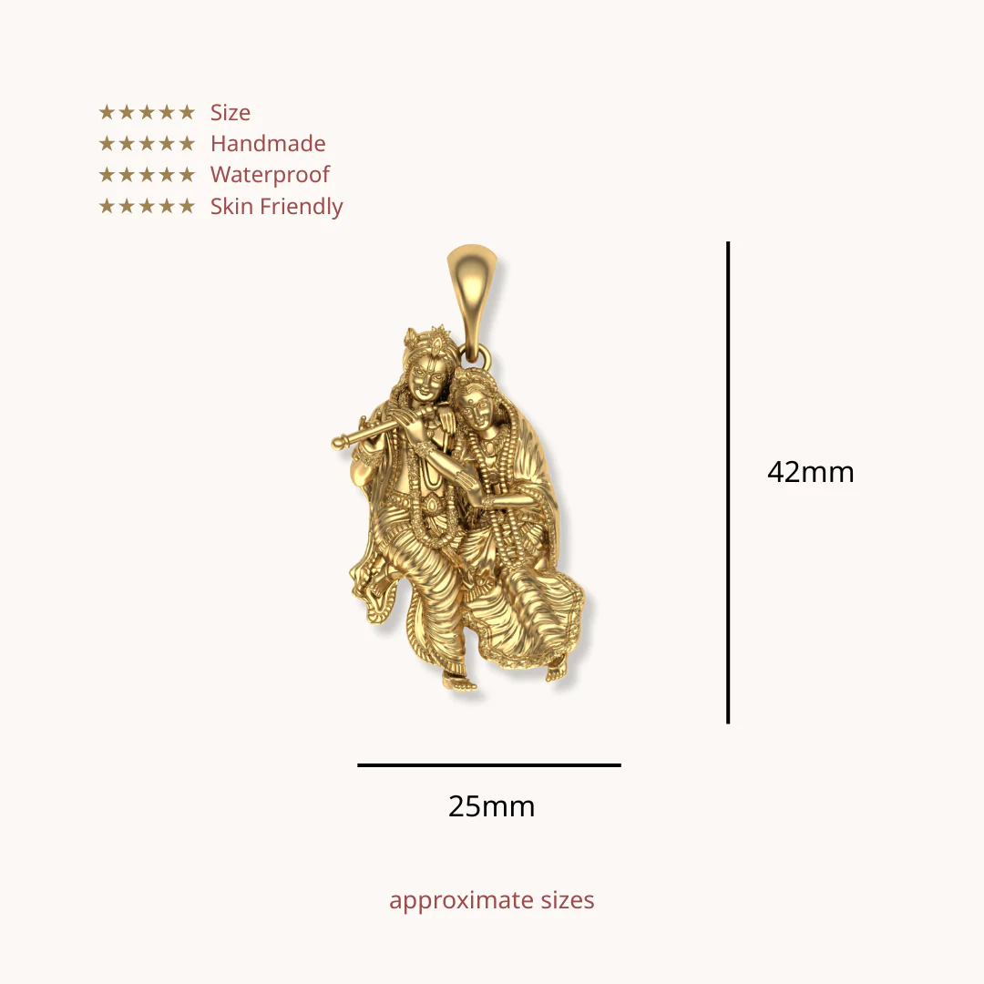 Shri Radha Krishna Pendant - Image 3