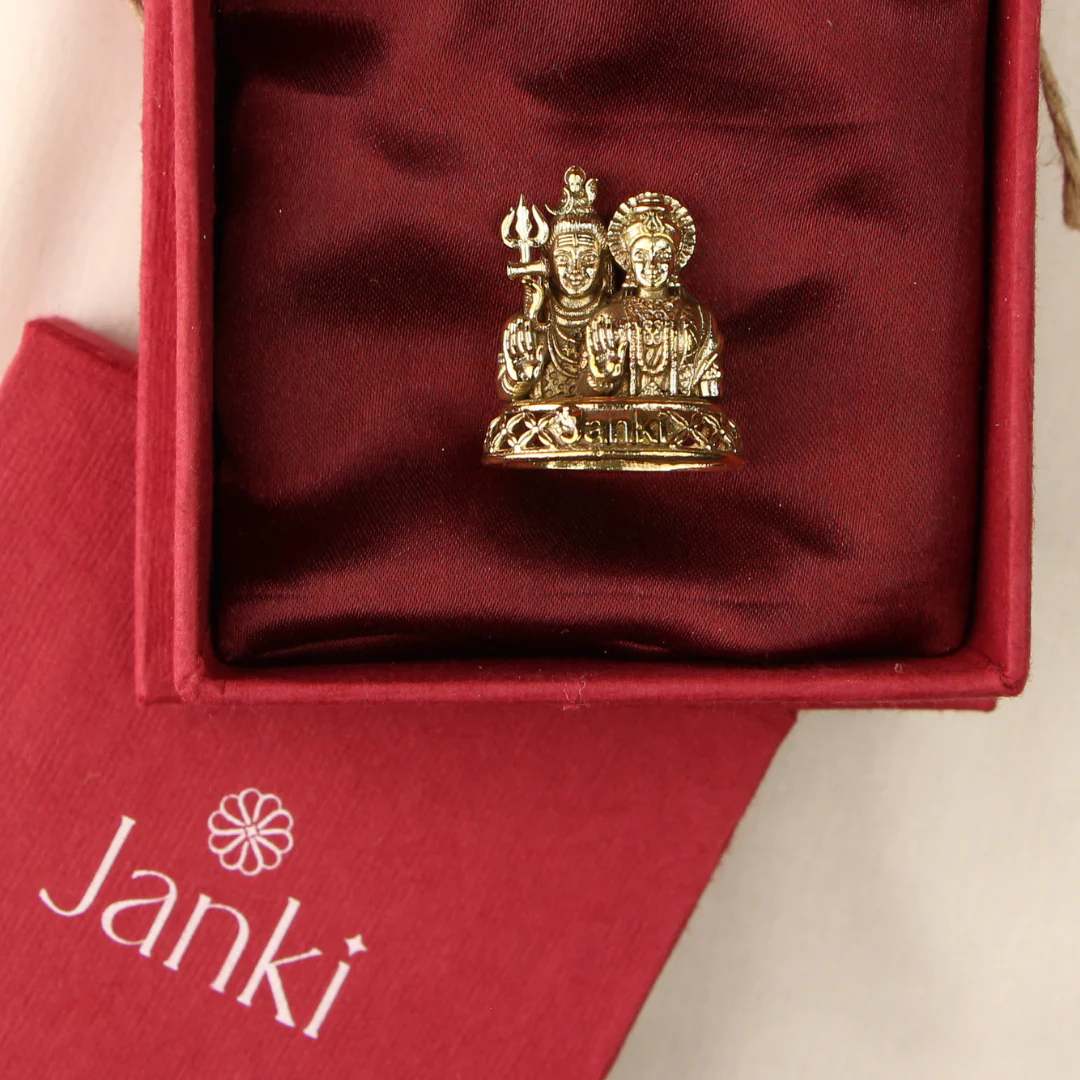 Shri Shiv Parvati Idol/Murti in Pure Brass - Image 3