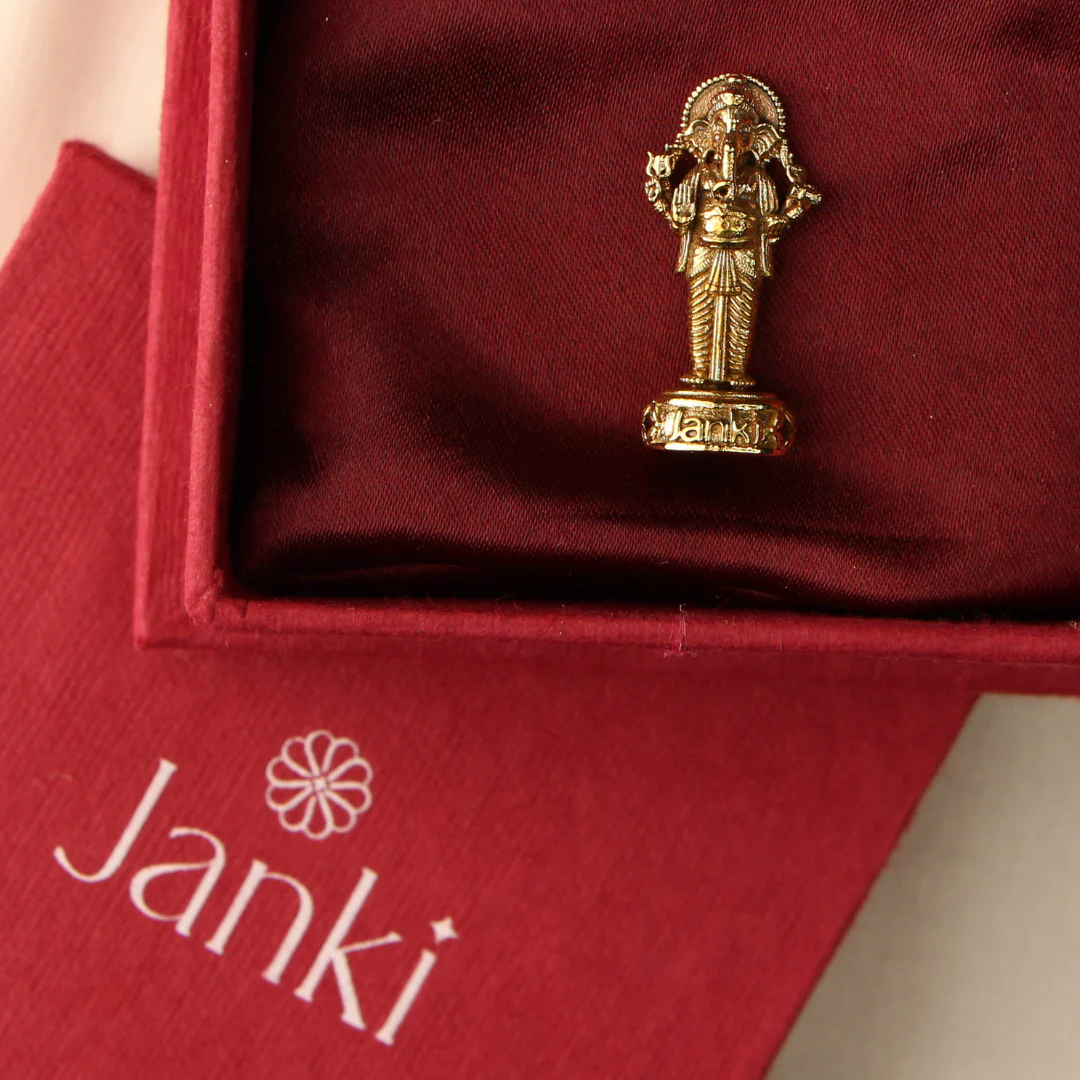 Shri Stambha Ganeshji Idol/Murti in Pure Brass - Image 3